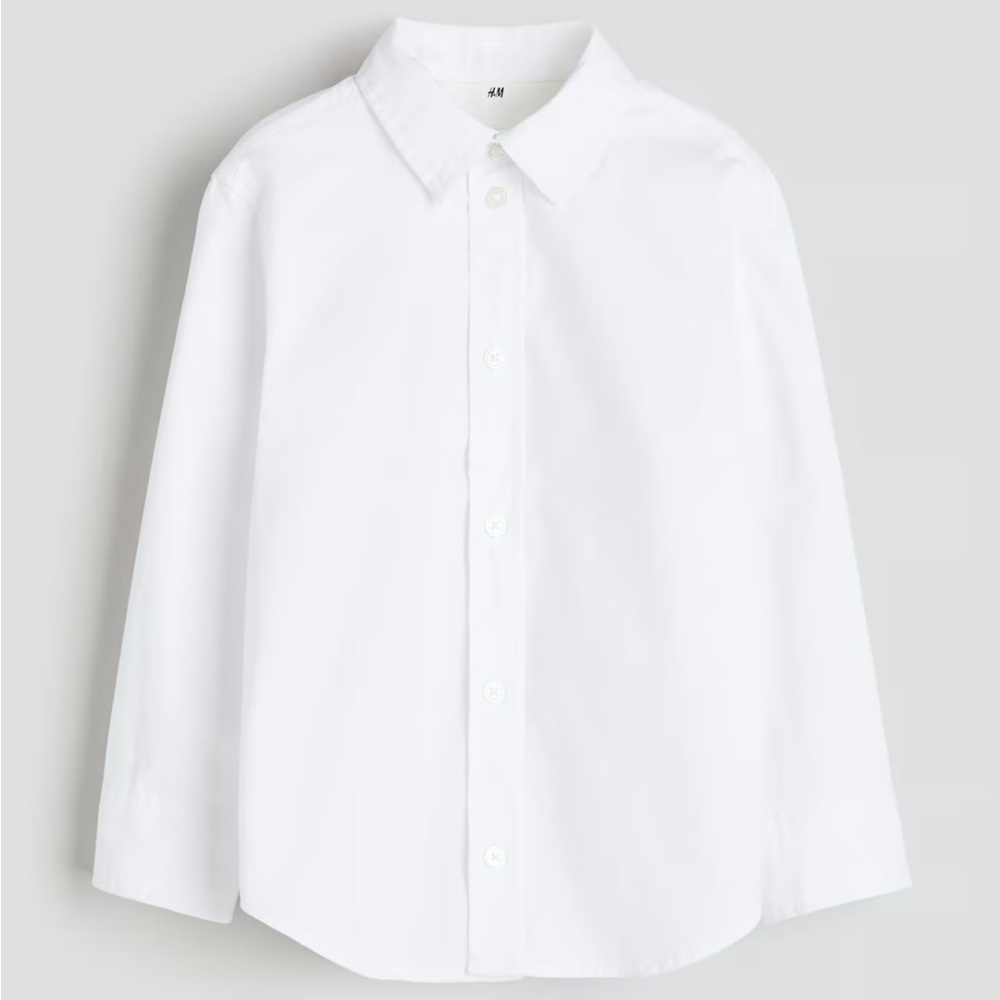 NWT H&M Kids White Collared Button Down with Pocket